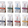 Eight Curry Spice Kits showing the entire Curry On Cooking range